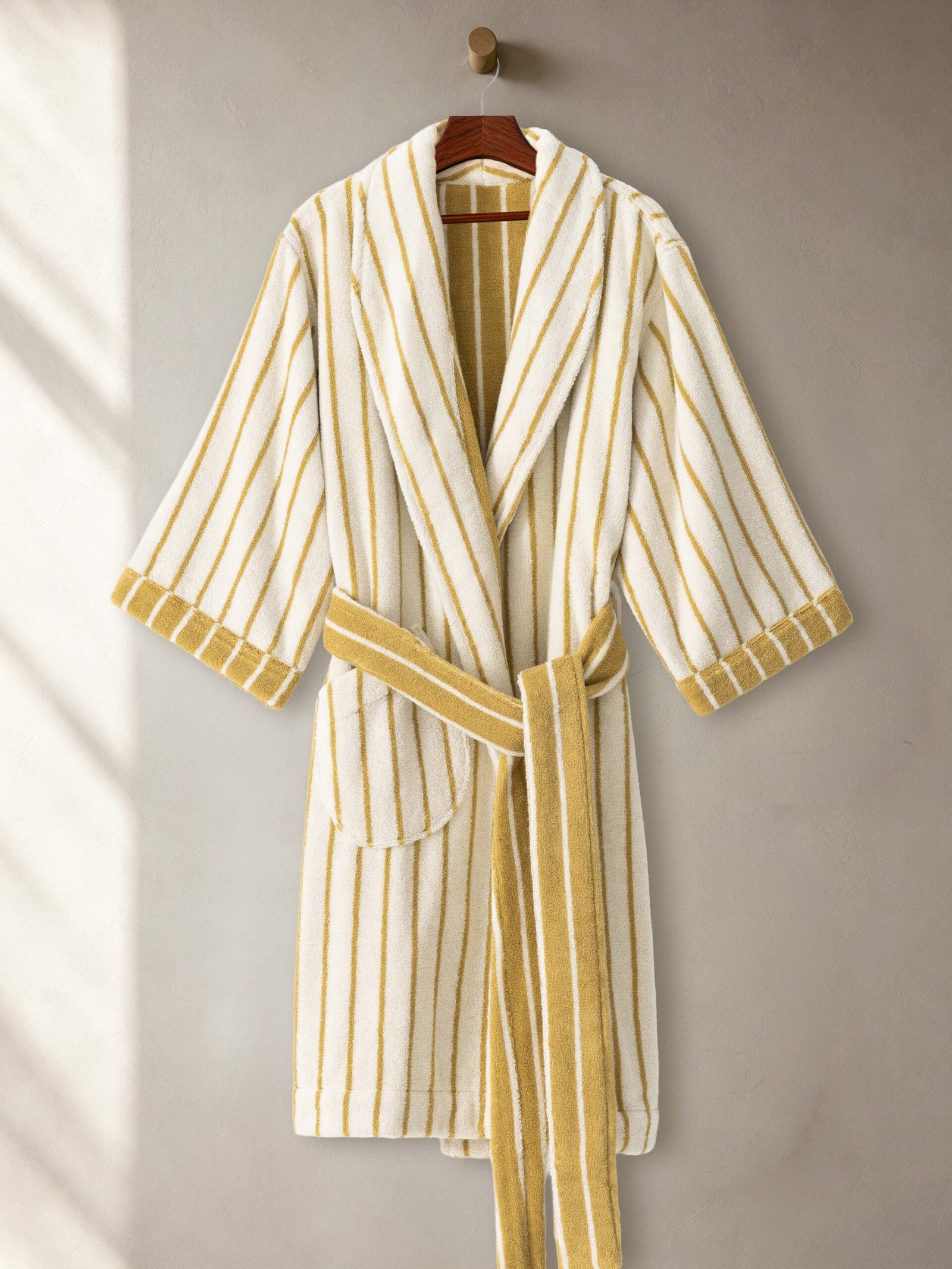 samifyhome-cotton-towel-robe-shawl-collar-floral-Ivory